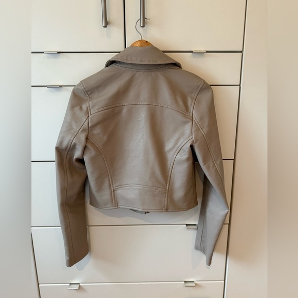 Abercrombie & Fitch Women's Beige Leather Jacket XS - Picture 4 of 5
